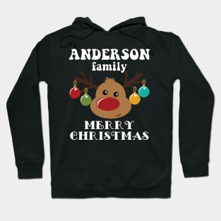 Family Christmas - Merry Christmas ANDERSON family, Family Christmas Reindeer T-shirt, Pjama T-shirt Hoodie